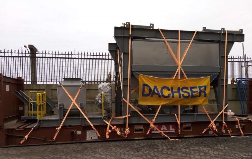 Dachser Brasil transporta toda una planta de fabricación de asfalto desde Brasil a las Islas Vírgenes