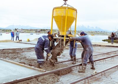 Centro Modular Sanitario: Se iniciaron los trabajos de hormigonado en el muelle comercial de Ushuaia