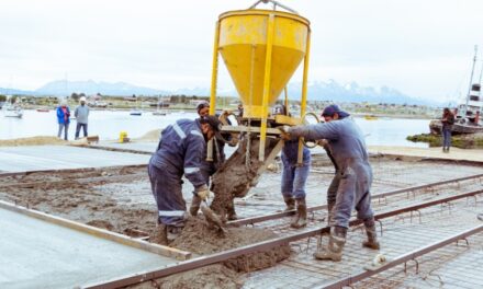 Centro Modular Sanitario: Se iniciaron los trabajos de hormigonado en el muelle comercial de Ushuaia
