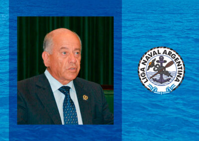 Nota de duelo por la muerte del presidente de la Liga Naval Argentina