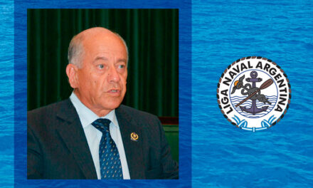 Nota de duelo por la muerte del presidente de la Liga Naval Argentina