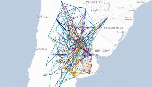 Diseñan un mapa interactivo que sigue los flujos de la comercialización de granos