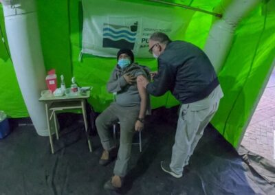 Capitanes de Pesca presente en la inauguración del vacunatorio Covid-19 en el Muelle Storni