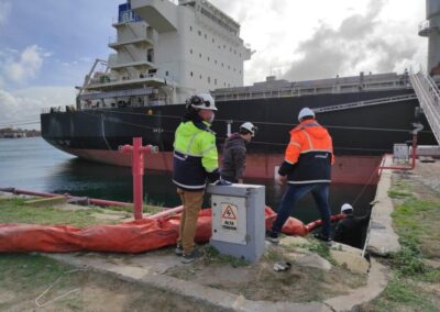 Accidente en la terminal de fertilizantes Pier Doce en Puerto Quequén