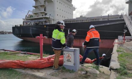 Accidente en la terminal de fertilizantes Pier Doce en Puerto Quequén