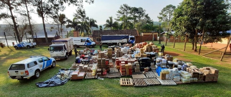 Prefectura desmanteló una “aduana paralela” en Misiones donde contrabandeaban mercadería