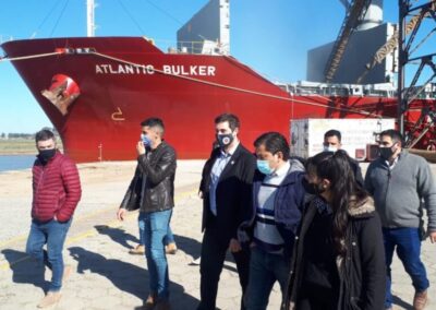 Puerto San Pedro: El subsecretario de Puertos Juan Lucero destacó la operatividad del puerto