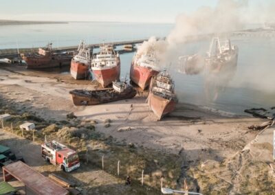 Madryn: Principio de incendio en el buque “Cabo Buena Esperanza”