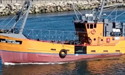 Los ocho tripulantes rescatados del pesquero “Siempre San Salvador” arribaron al puerto de Mar del Plata