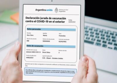 Las personas vacunadas en el exterior podrán obtener una constancia para entrar al país