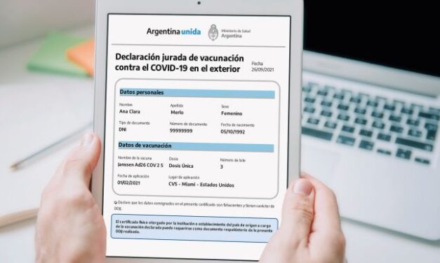 Las personas vacunadas en el exterior podrán obtener una constancia para entrar al país