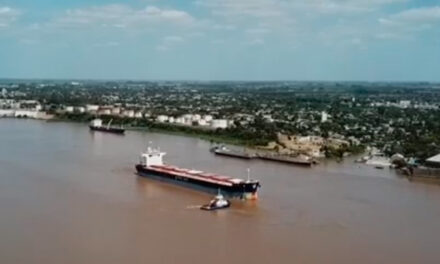 Desde el ENAPRO destacan la significativa reducción de la capacidad de carga de los buques por la bajante del Paraná