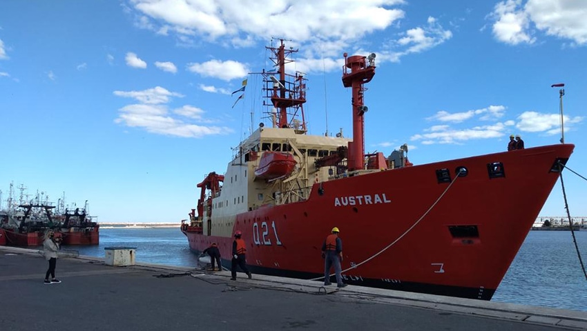 El buque oceanográfico ARA “Austral” arribó a Mar del Plata