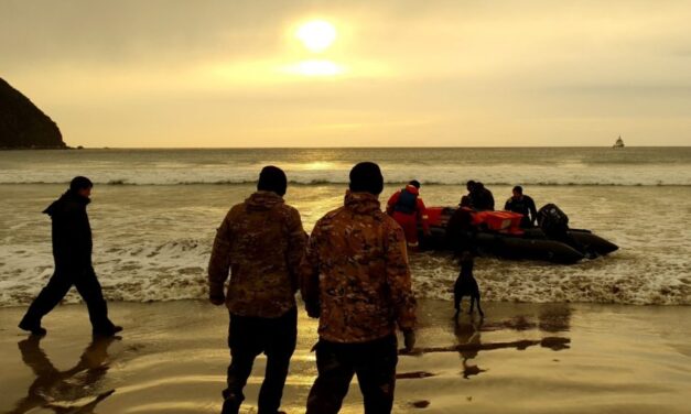 El patrullero oceánico ARA “Bouchard” efectuó el relevo de puestos en el sur