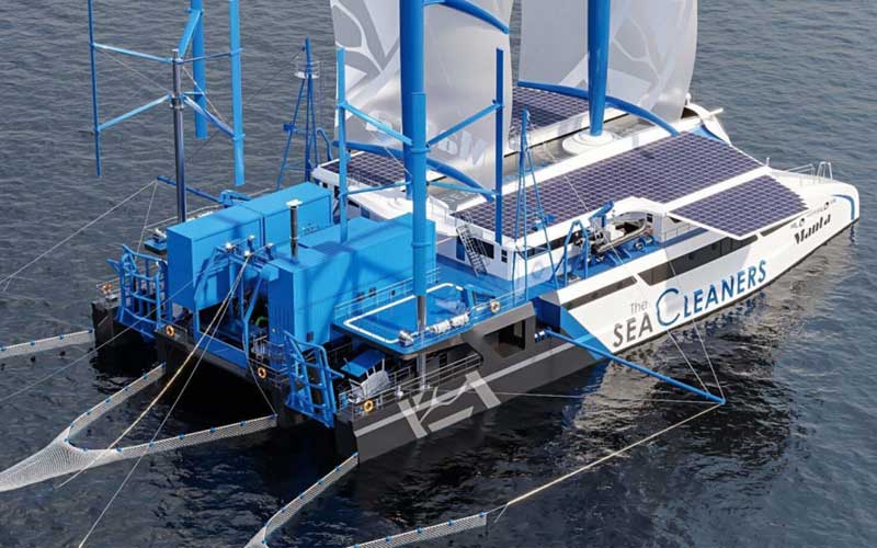 Un  velero ecológico que limpia el mar y se alimenta de residuos plásticos
