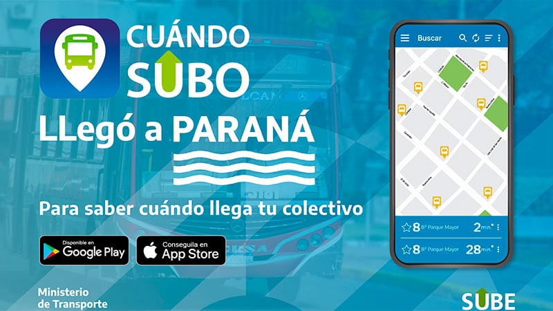 Ya funciona la  app para saber cuándo llega el colectivo disponible en la capital de la provincia de Entre Ríos.