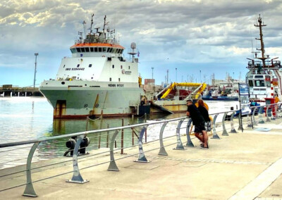 Satisfacción en el puerto de Bahía Blanca por el resultado de los 3 pies de sobredragado