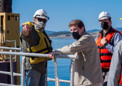 El Gobernador de Tierra del Fuego recorrió la ampliación del muelle comercial del Puerto de Ushuaia