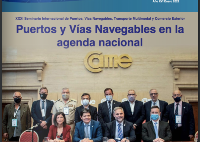 Puertos y Vías Navegables en la Agenda Nacional, en la Revista “A Buen Puerto”, enero 2022