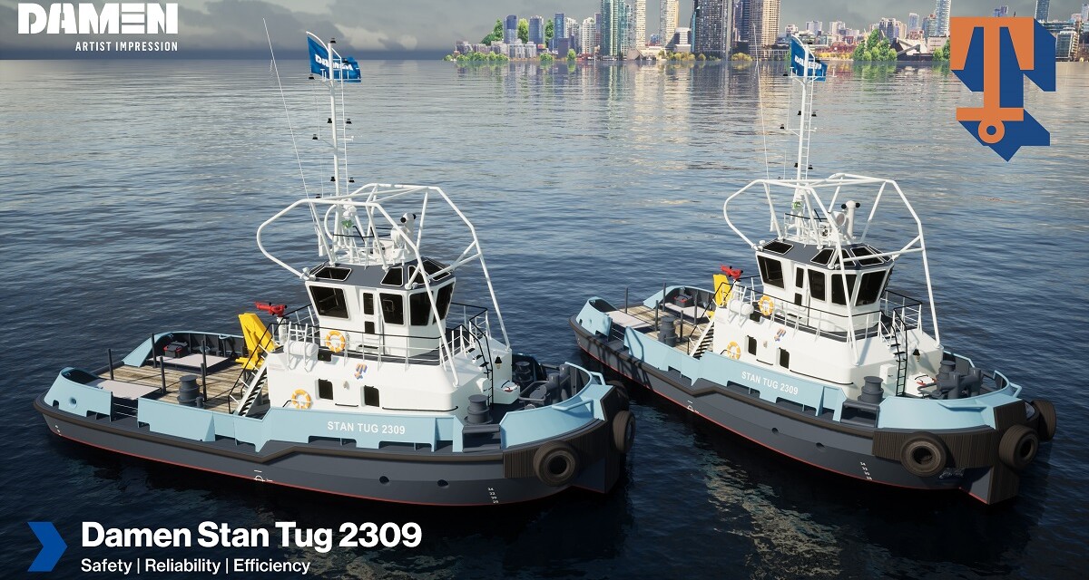 Damen Shipyards firma contrato con Tidewater para el suministro de dos Damen Stan Tugs 2309