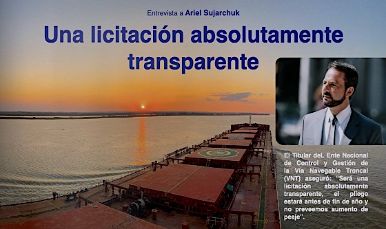 Una licitación absolutamente transparente. Entrevista a Ariel Sujarchuk, en la Revista A Buen Puerto