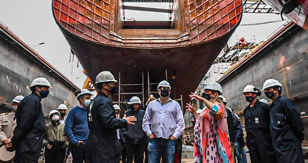 Mar del Plata: El Ministro Matias Kulfas visitó el astillero SPI