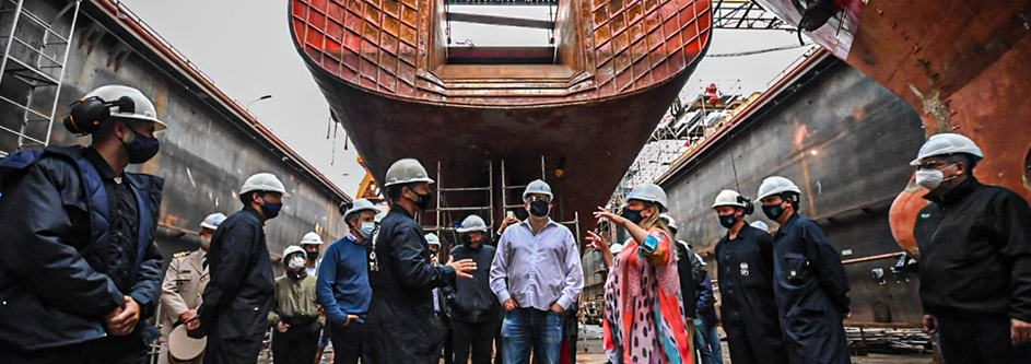 Mar del Plata: El Ministro Matias Kulfas visitó el astillero SPI