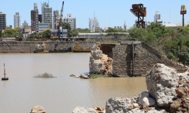 Realizan estudios de suelos en el Puerto de Santa Fe por un posible derrumbe
