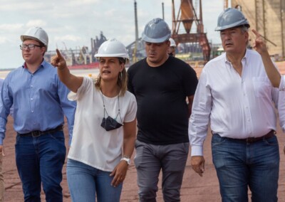 El Ministro de Transporte de la Provincia de Buenos Aires, recorre obras en el Puerto San Nicolas