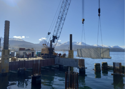 Avanza la ampliación del muelle comercial del Puerto de Ushuaia