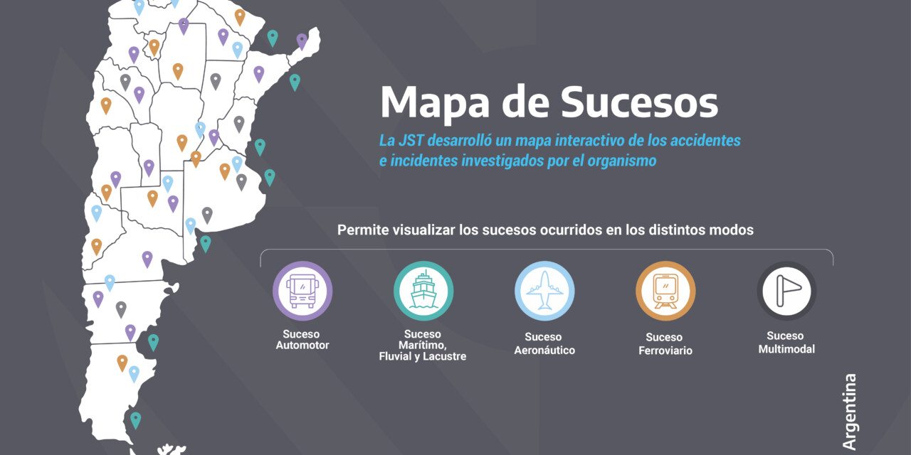 La Junta de Seguridad en el Transporte diseñó el primer mapa interactivo de accidentes e incidentes de iberoamérica