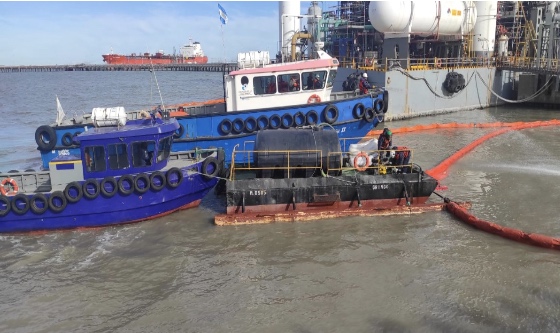 Prefectura participó en un simulacro de incendio en el Puerto de Bahía Blanca