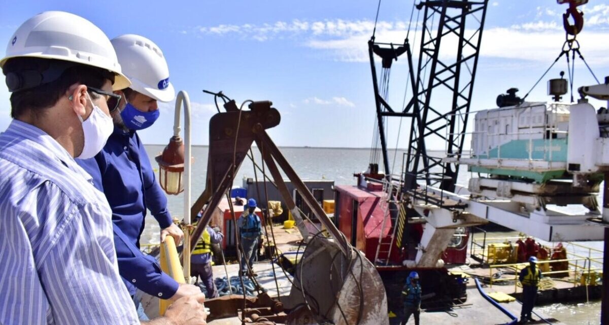 Avanzan las obras de infraestructura en el puerto de Bahía Blanca