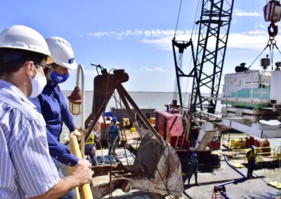 Avanzan las obras de infraestructura en el puerto de Bahía Blanca