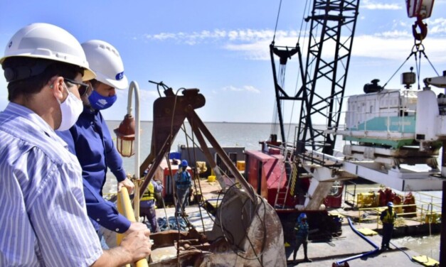 Avanzan las obras de infraestructura en el puerto de Bahía Blanca