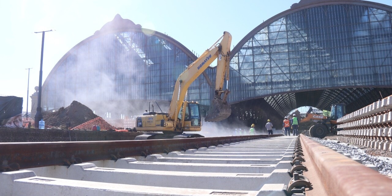 Avanzan las obras en la parrilla ferroviaria de Retiro