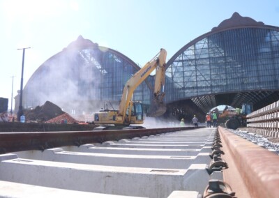 Avanzan las obras en la parrilla ferroviaria de Retiro