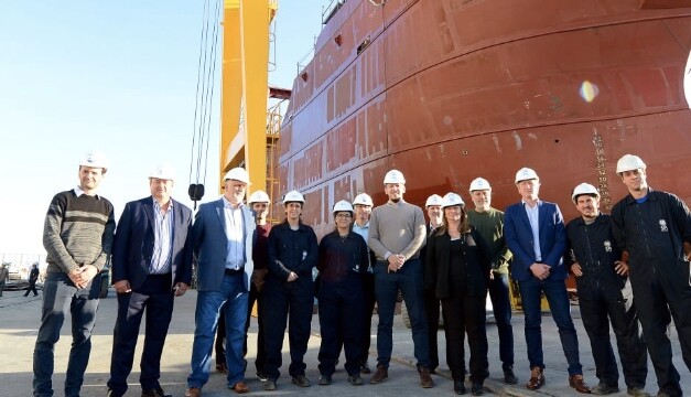 El Presidente del Banco de la Provincia de Buenos Aires visitó SPI Astilleros 