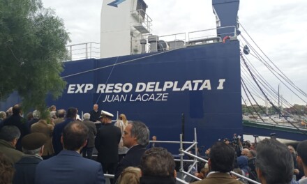 El buque fluvial Expreso del Plata I chocó esta semana contra un muelle del puerto de Buenos Aires.
