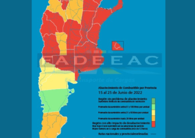 Fadeeac publica un mapa actualizado de desabastecimiento de combustible