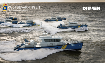 Damen Shipyards construye siete patrulleras de fibra de carbono para la Guardia Costera sueca