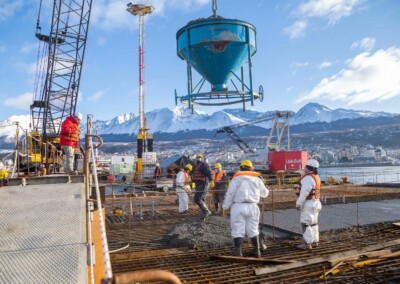 Puerto Ushuaia: avance significativo en las obras del muelle