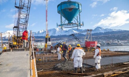 Puerto Ushuaia: avance significativo en las obras del muelle