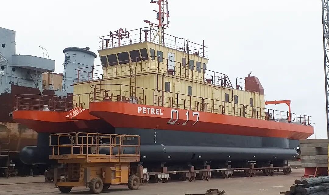 Tandanor: cerca de finalizar la construcción del buque de investigación hidrográfica “Petrel”