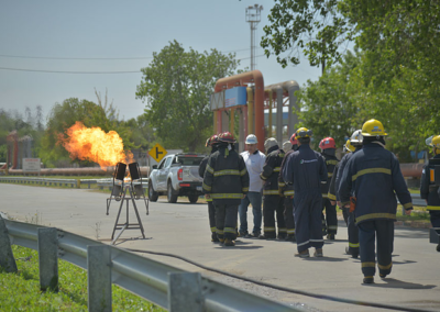 Simulacro de accidente vial en el puerto Dock Sud