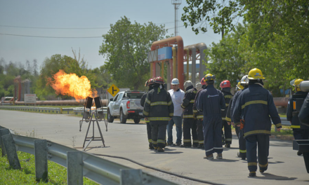 Simulacro de accidente vial en el puerto Dock Sud