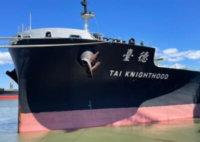 El buque “Tai Knighthood” ya se encuentra en Puerto Madryn