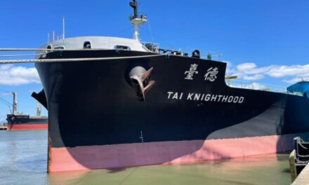 El buque “Tai Knighthood” ya se encuentra en Puerto Madryn