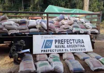 Misiones: Prefectura secuestró más de siete toneladas de soja