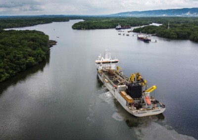 Hay continuidad en las obras de dragado del rio Uruguay